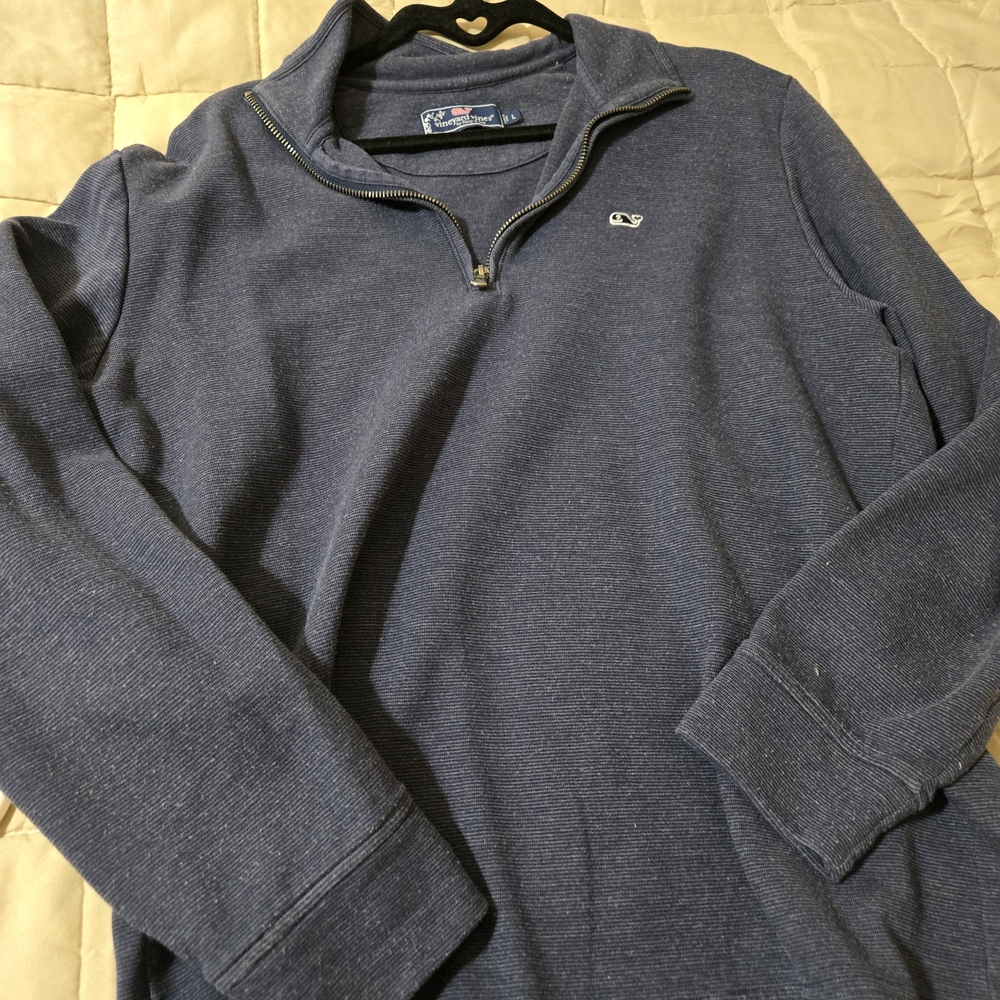 Vineyard Vines Navy Half-Zip Sweater